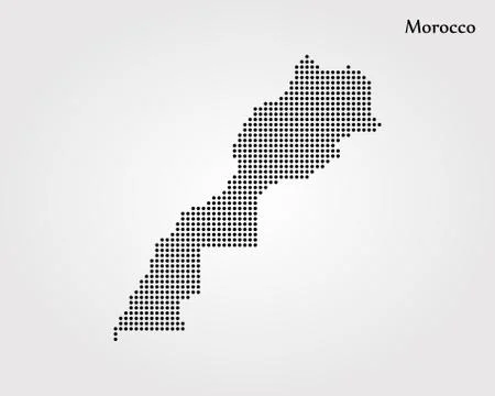 Map of Morocco. Vector illustration. World map Stock Illustration