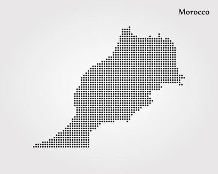 Map of Morocco. Vector illustration. World map Illustrazione stock