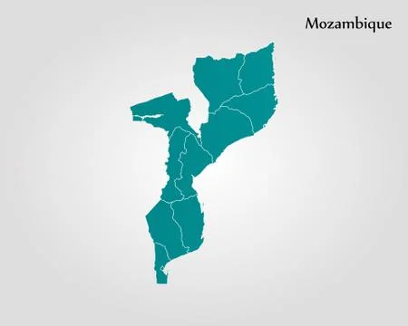 Map of Mozambique Illustrazione stock