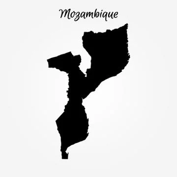 Map of Mozambique Stock Illustration