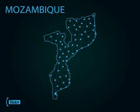 Map of Mozambique. Vector illustration. World map Stock Illustration