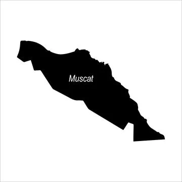 Map of muscat, oman Stock Illustration