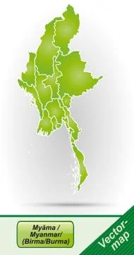 Map of myanmar Stock Illustration