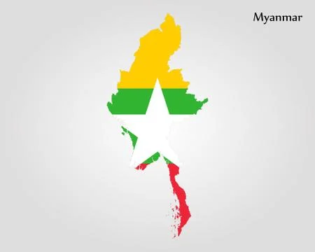 Map of Myanmar Stock-Illustration