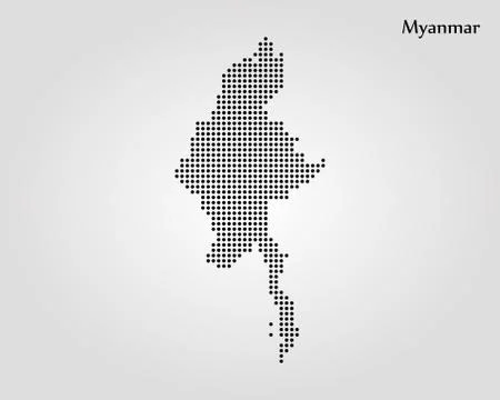 Map of Myanmar. Vector illustration. World map Stock Illustration