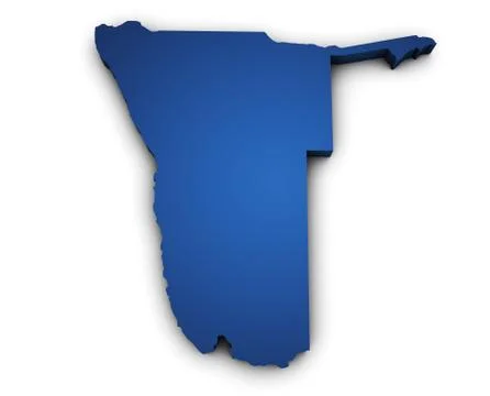 Map of namibia 3d shape Stock Illustration