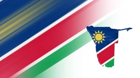 Map of Namibia, flag map Illustrazione stock