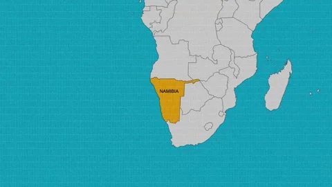 Map of Namibia Stock Footage 294592297