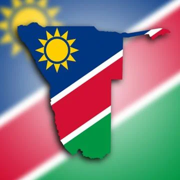 Map of namibia Stock Illustration