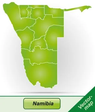 Map of namibia Stock Illustration