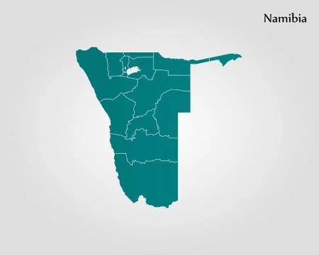 Map of Namibia Stock Illustration