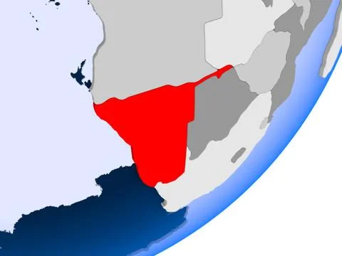 Map of Namibia Illustrazione stock