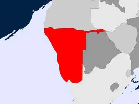 Map of Namibia Stock Illustration