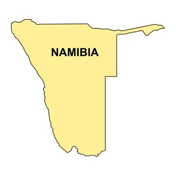 Map of Namibia Stock Illustration