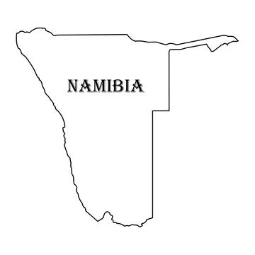 Map of Namibia Stock Illustration