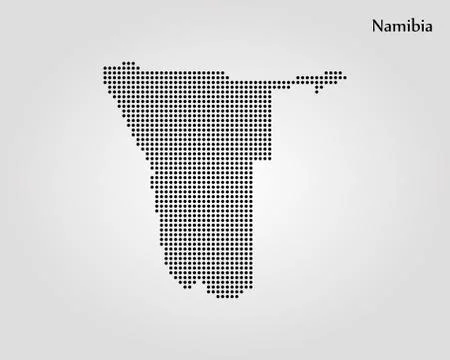 Map of Namibia. Vector illustration. World map Illustrazione stock
