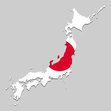 Map with national flag Иллюстрация