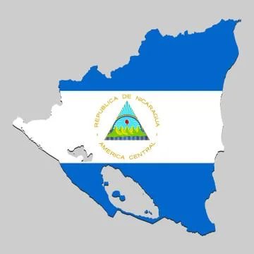 Map with national flag Stock Illustration