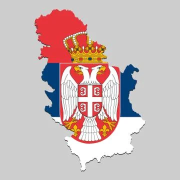 Map with national flag Stock Illustration