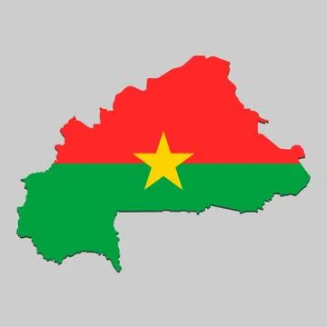 Map with national flag. Vector Illustration Stock Illustration