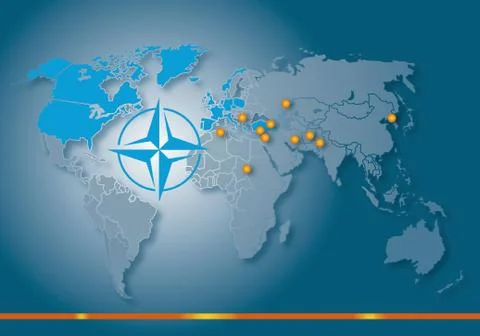Map of Nato Stock Illustration