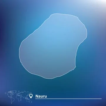 Map of Nauru Stock Illustration