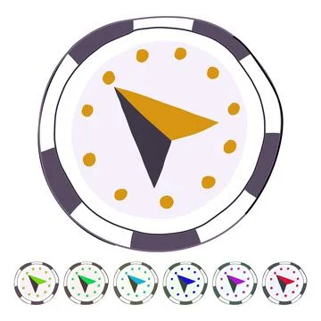 Map nautical compass vector cartoon graphic イラスト素材