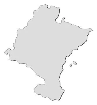 Map of Navarre (Spain) Map of Navarre, a region of Spain. Copyright: xZoon... Foto stock