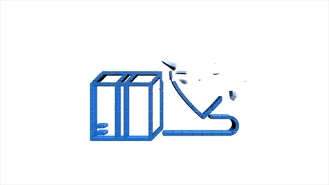 Map navigation 3D pixel icon isolated on white background. Outline web icon Stock Footage 153871806