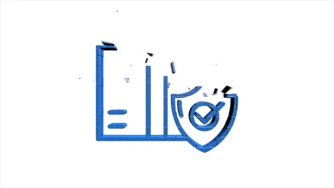 Map navigation 3D pixel icon isolated on white background. Outline web icon Video stock 153874610