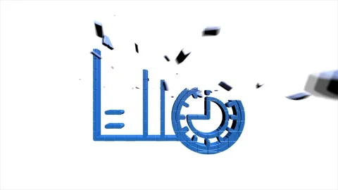 Map navigation 3D pixel icon isolated on white background. Outline web icon Stock Footage 153874643