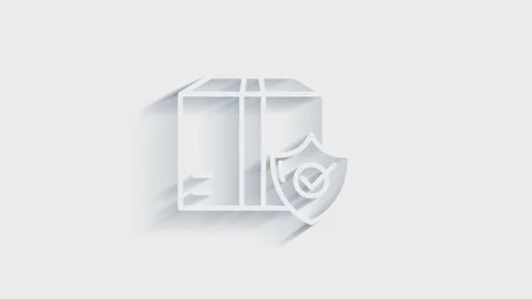 Map navigation 3D shadow icon isolated on white background. Outline web icon Видео 153800398