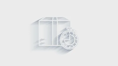 Map navigation 3D shadow icon isolated on white background. Outline web icon Vídeo Stock 153802921