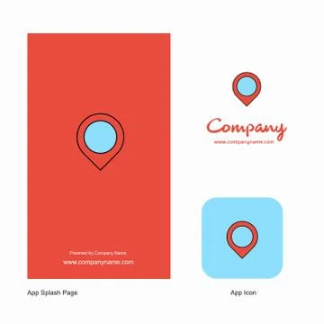 Map navigation Company Logo App Icon and Splash Page Design. Creative Busines Stock Illustration