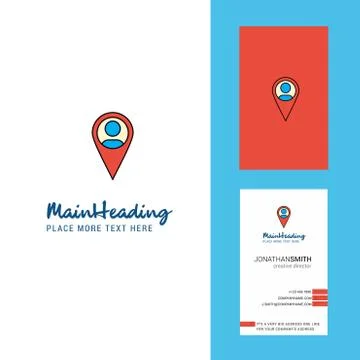 Map navigation  Creative Logo and business card. vertical Design Vector Stock Illustration