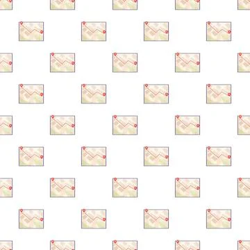 Map navigation gps pin tracking location seamless pattern Stock Illustration