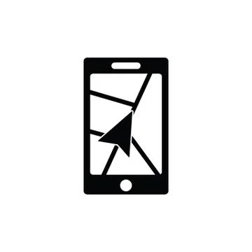 Map navigation icon phone mobile map sign Stock Illustration