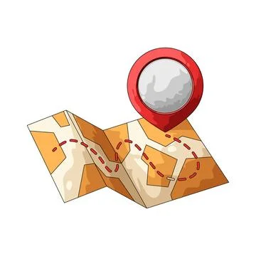 Map navigation illustration イラスト素材