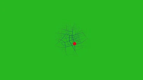 Map Navigation Pin Location Marker Green Screen Animation 4K Stock Footage 333814138