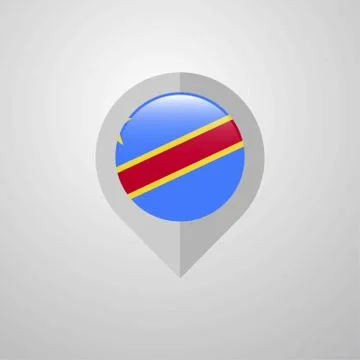 Map Navigation pointer with Comoros flag design vector 스톡 일러스트