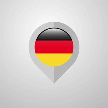 Map Navigation pointer with Germany flag design vector Stock Illustration
