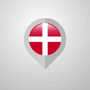 Map Navigation pointer with Sovereign Military order of Malta flag design vec Stock Illustration