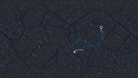 Map navigation. Route planning, Location tracking geolocation. Abstract Stock Illustration