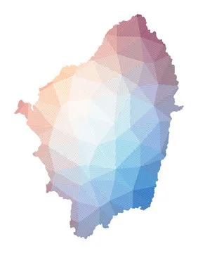 Map of Naxos. Low poly illustration of the island. Geometric design with st.. 스톡 일러스트