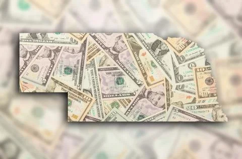 Map of nebraska Illustrazione stock