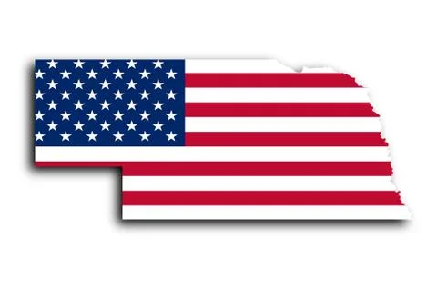 Map of nebraska Illustrazione stock