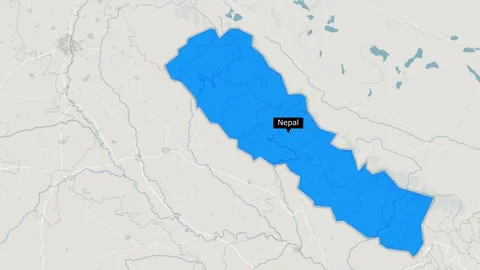 Map OF Nepal Stock Footage 294082095