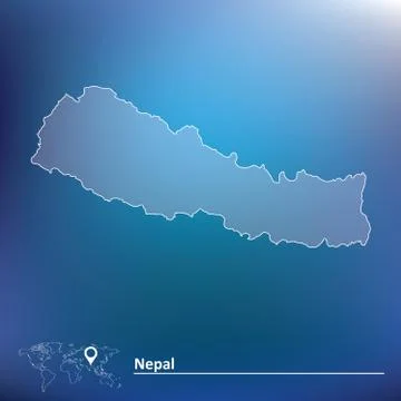 Map of Nepal Stock Illustration