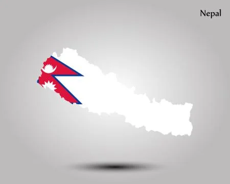 Map of Nepal Stock Illustration