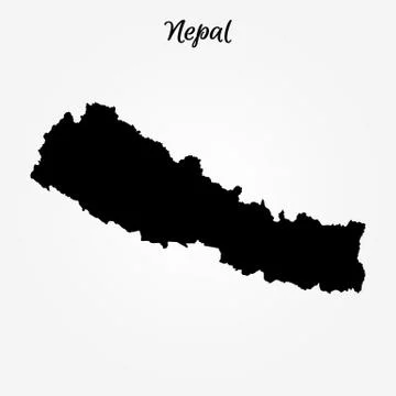 Map of Nepal Stock Illustration